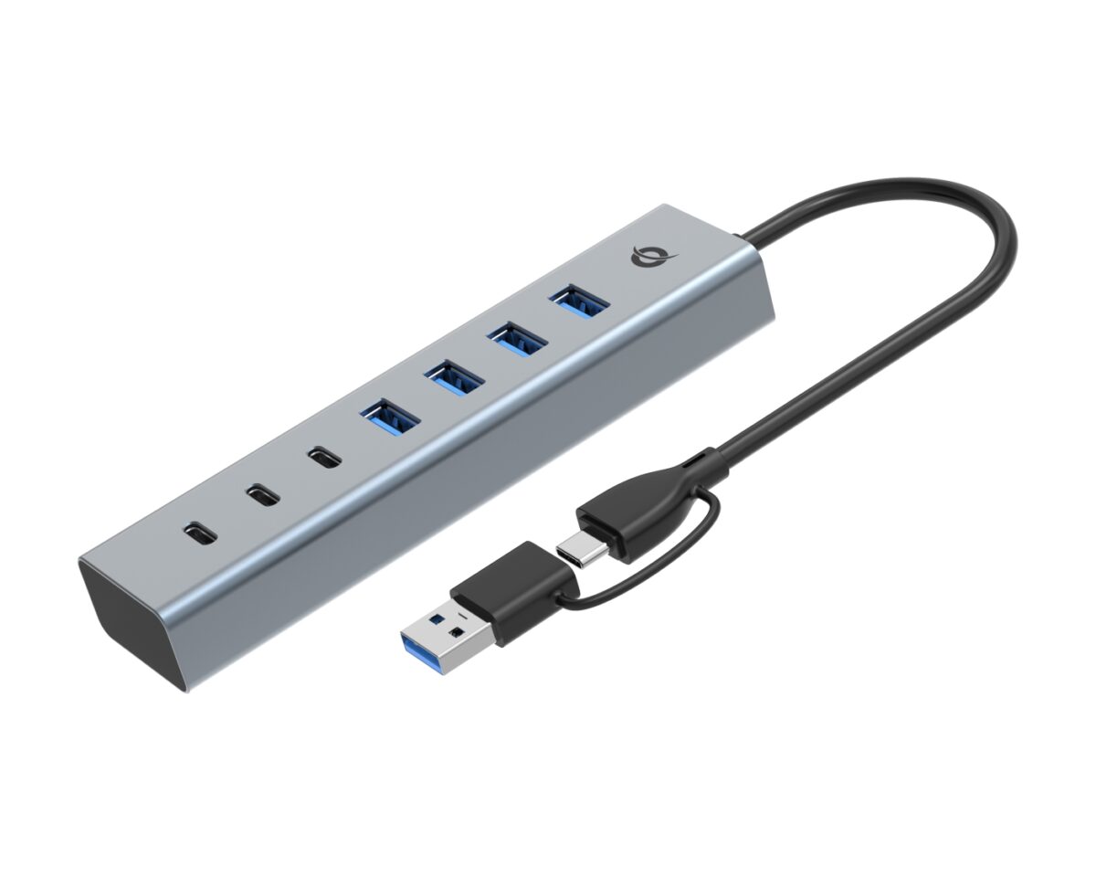 Alternative view of Hub CONCEPTRONIC USB-C 3.0 7p Gris (HUBBIES20G)