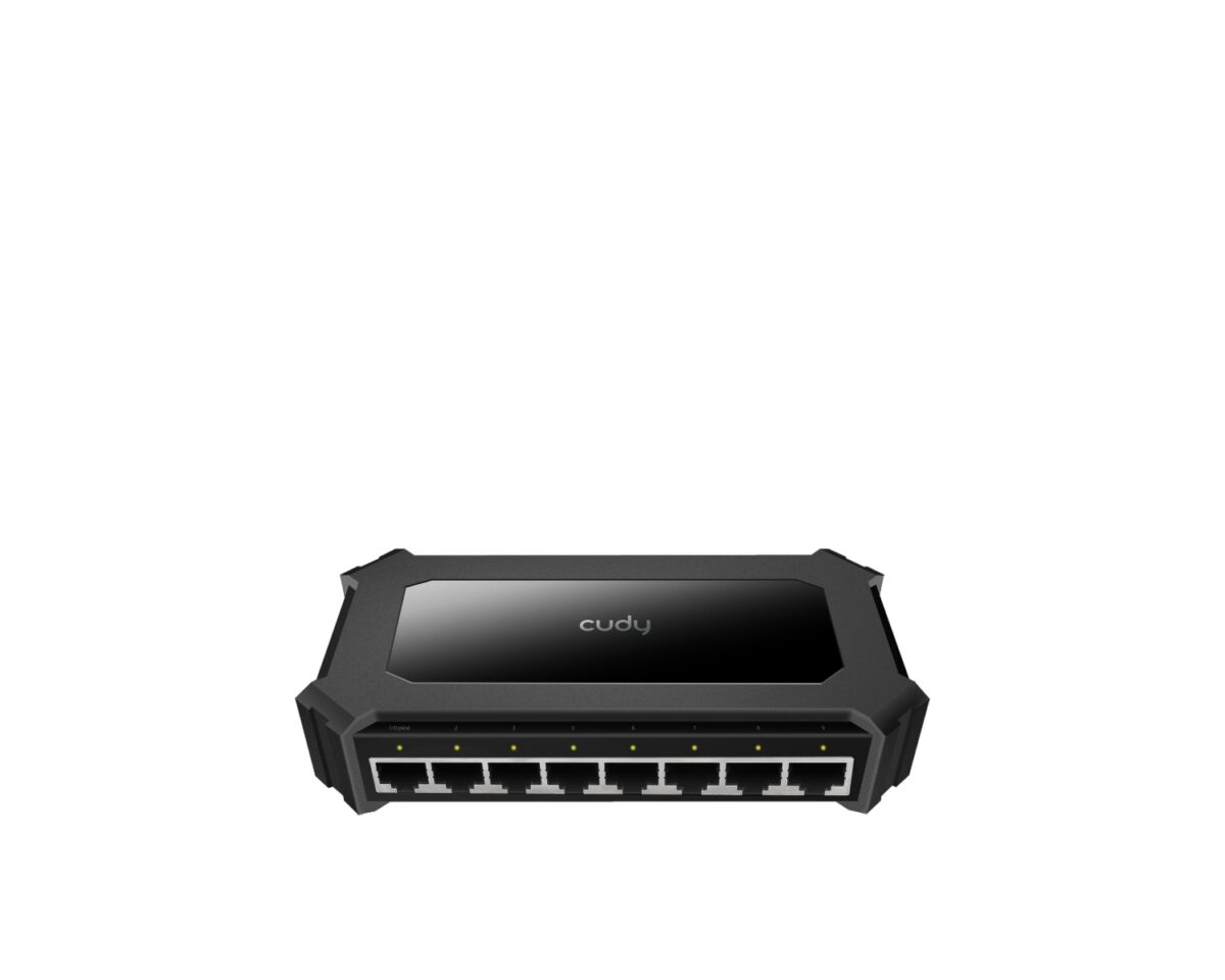 Alternative view of Switch CUDY 8xRJ45 GbE Negro (GS108D)