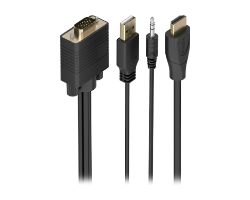 Conversor AISENS HDMI a VGA+Audio+USB 1.5m (A122-1014)