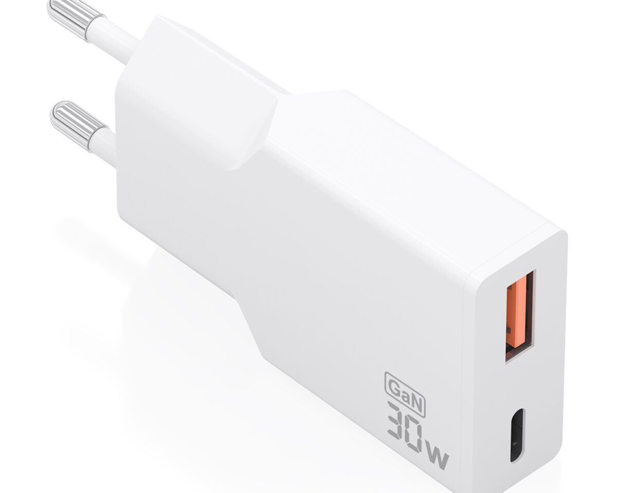Alternative view of Cargador Pared AISENS GaN 30W USB-A/C Blanco(A110-1002)