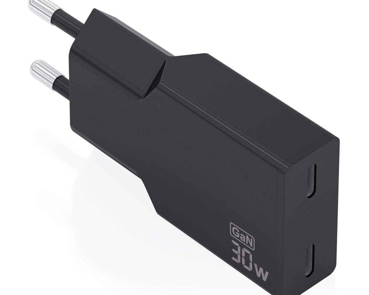 Alternative view of Cargador Pared AISENS GaN 30W 2xUSB-C Negro (A110-1006)
