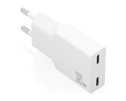 Cargador Pared AISENS GaN 30W 2USB-C Blanco (A110-1003)
