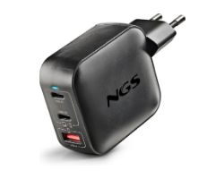 Cargador NGS 2xUSB-C 1xUSB-A 100W Negro (BUD100WTINY)