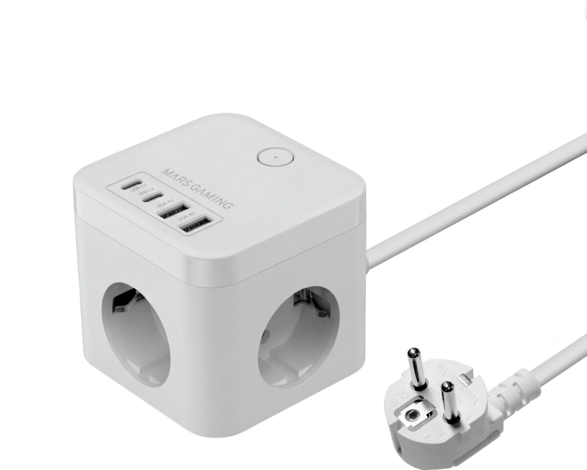 Alternative view of Cargador Mars Gaming 3xSchuko 2USB-A 2USB-C (MDCUBE35W)