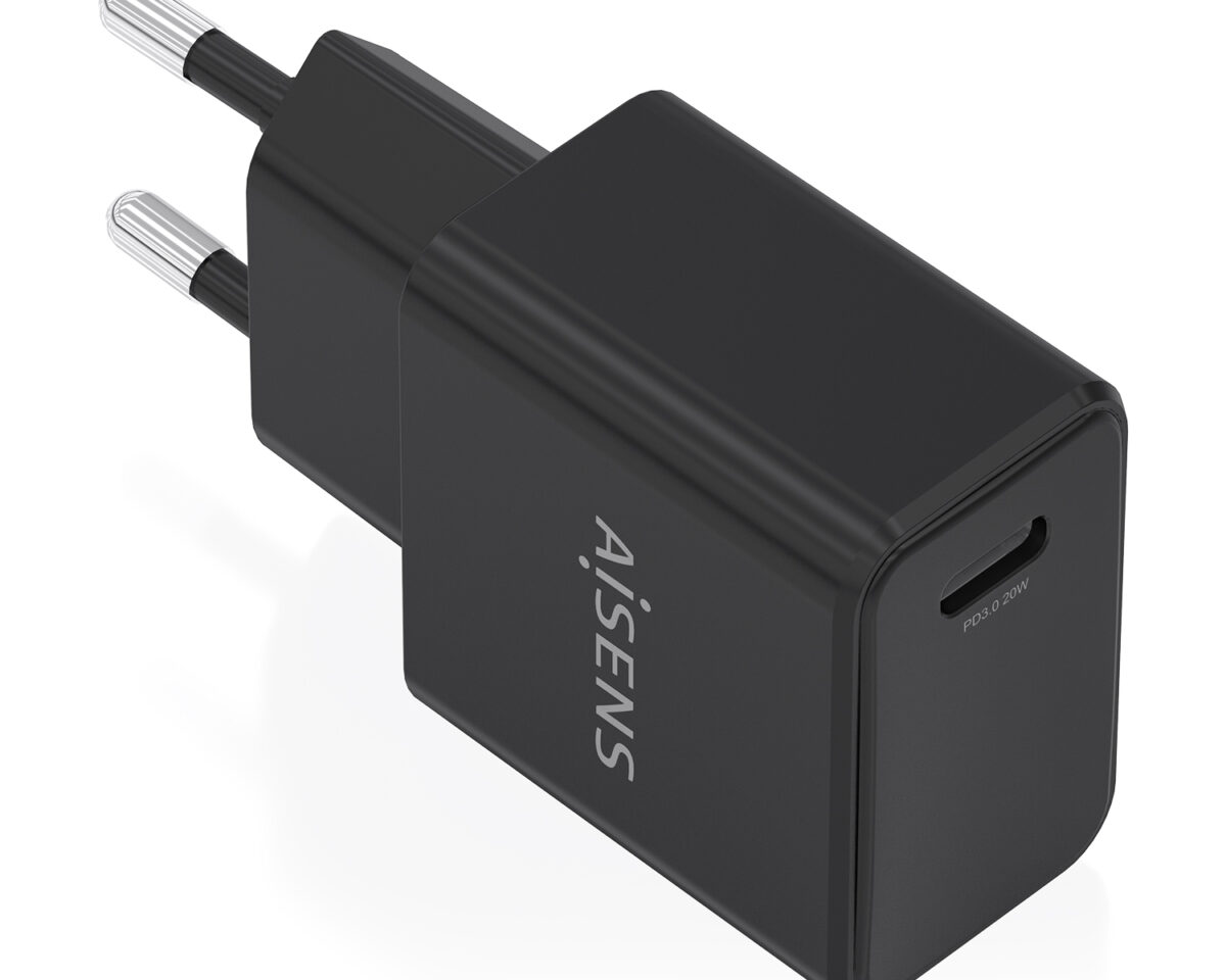 Alternative view of Cargador AISENS GaN 1xUSB-C 20W Negro (A110-1023)