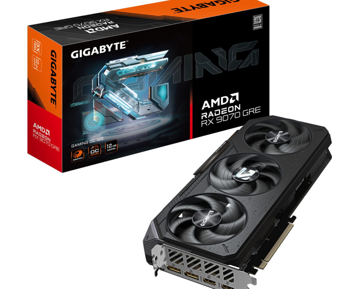 GIGABYTE Radeon RX 9070 GRE GAMING OC 12G – Tarjeta gráfica, 12GB GDDR6, 192bit, PCI-E 5.0, 2920 MHz Core Clock, 2 × DisplayPort, 2 × HDMI, GV-R9