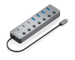 Hub AISENS USB-C a 4xUSB-A/3xUSB-C Gris (ASUC-8P044-GR)