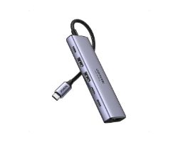 Hub Ugreen 6 en 1 2xUSB-A 1xHDMI 4K Gris (35999)