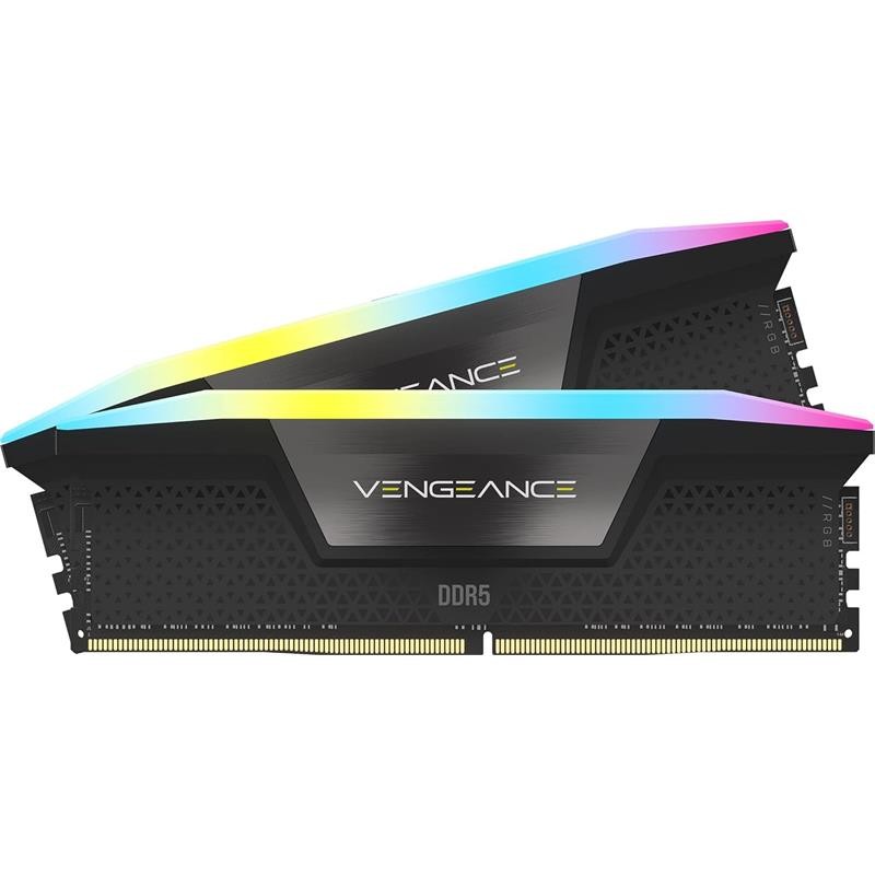 Alternative view of KIT MEMORIA RAM CORSAIR VENGEANCE 16GB (2X8GB) DDR5 5200MHZ RGB CL40 BLACK