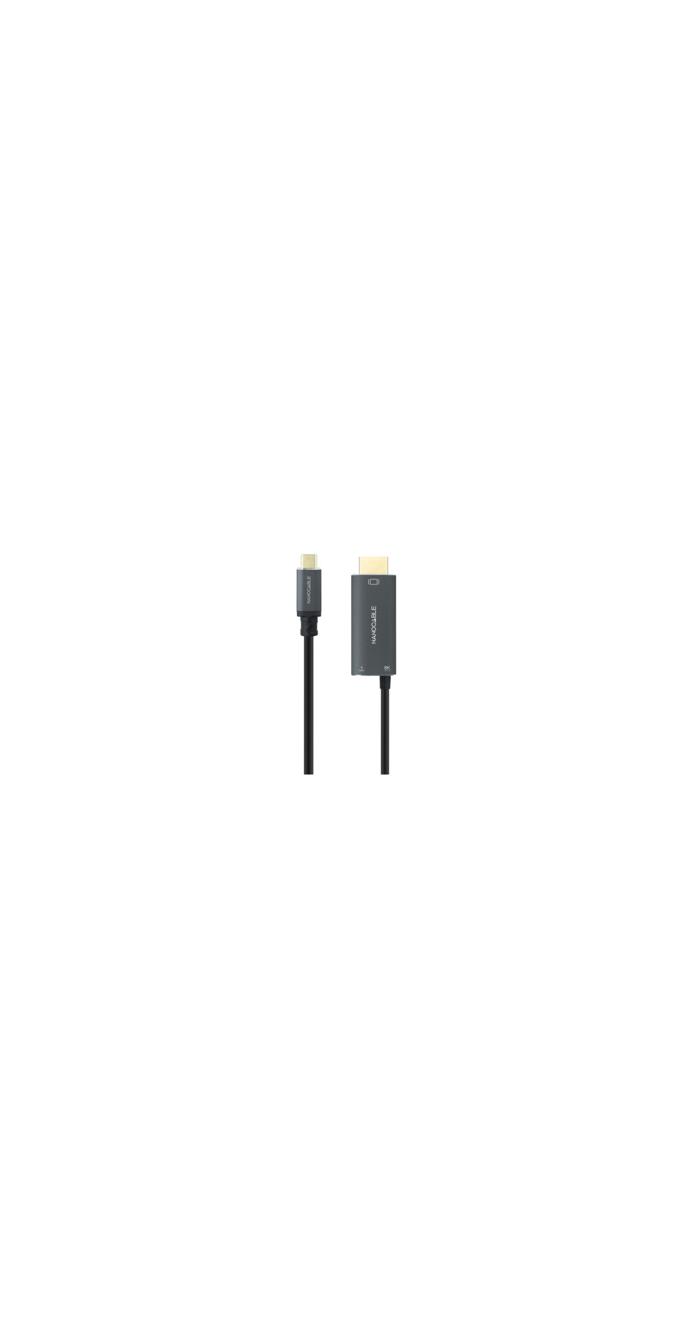 Nanocable USB-C a HDMI+USB-C 1.8m Negro (10.15.5182) - Imagen 3