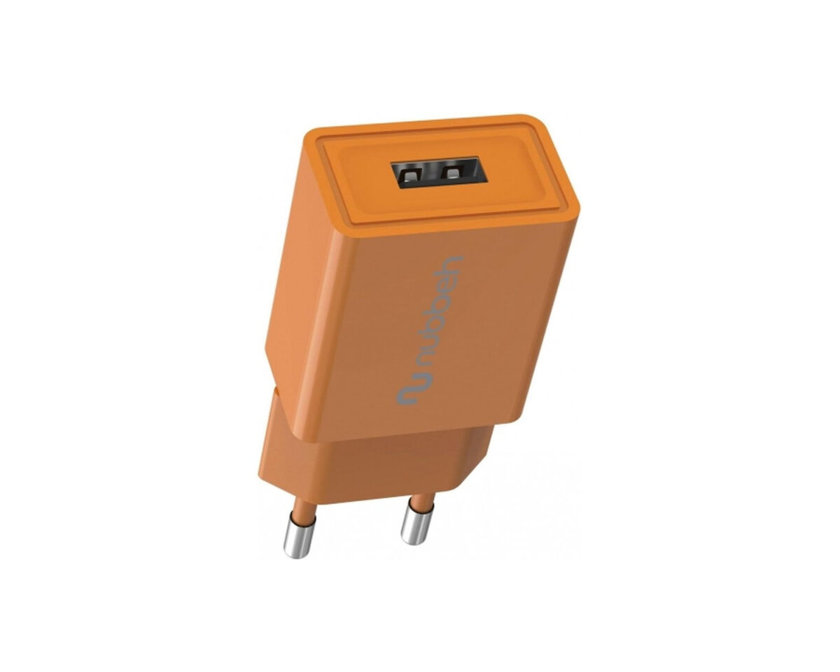 Alternative view of Cargador Pared NUBBEH USB-A 10W Naranja(NBWALLCHUSBO10)