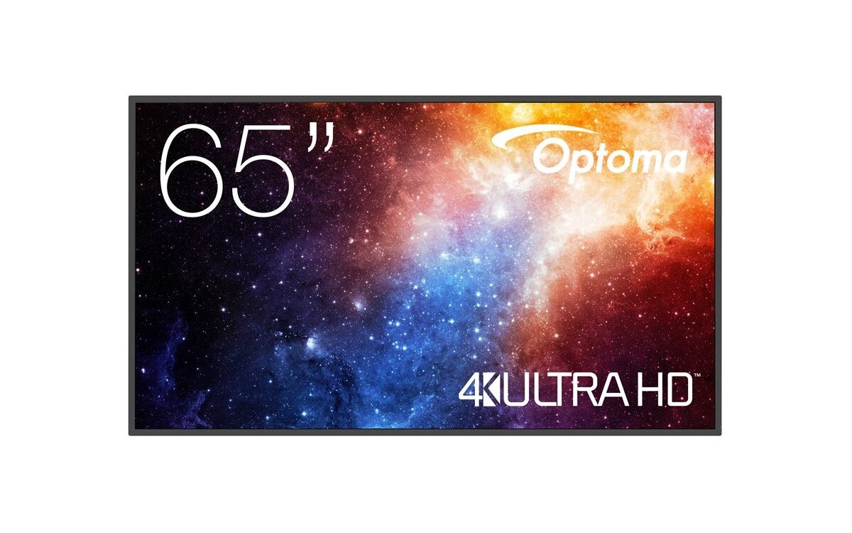 Alternative view of Monitor Optoma 65" N3651K UHD 500cd 24/7 (H1F2C0FBW101)