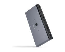 Conmutador Nanocable KVM USB DP HDMI Gris (10.12.0003)