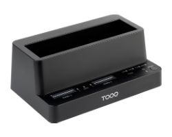 Docking TooQ SSD/HD USB-C PCIe SATA Negro (TQDS-502B)