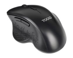 Ratón TooQ Ergonómico RF Wireless Negro (TQMWG-1105-B)