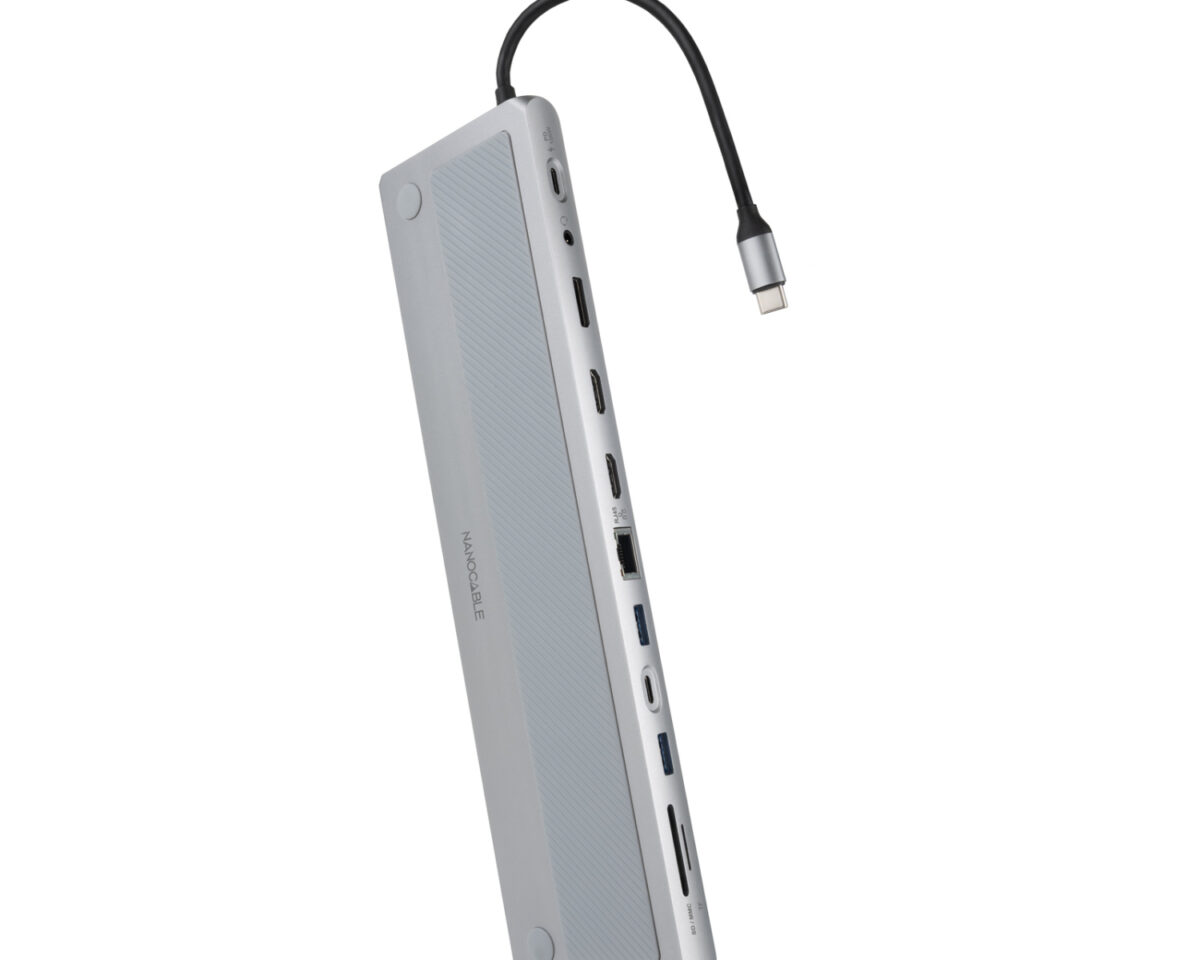Alternative view of Hub Conversor Nanocable USB-C 12 en 1 Gris (10.16.1012)