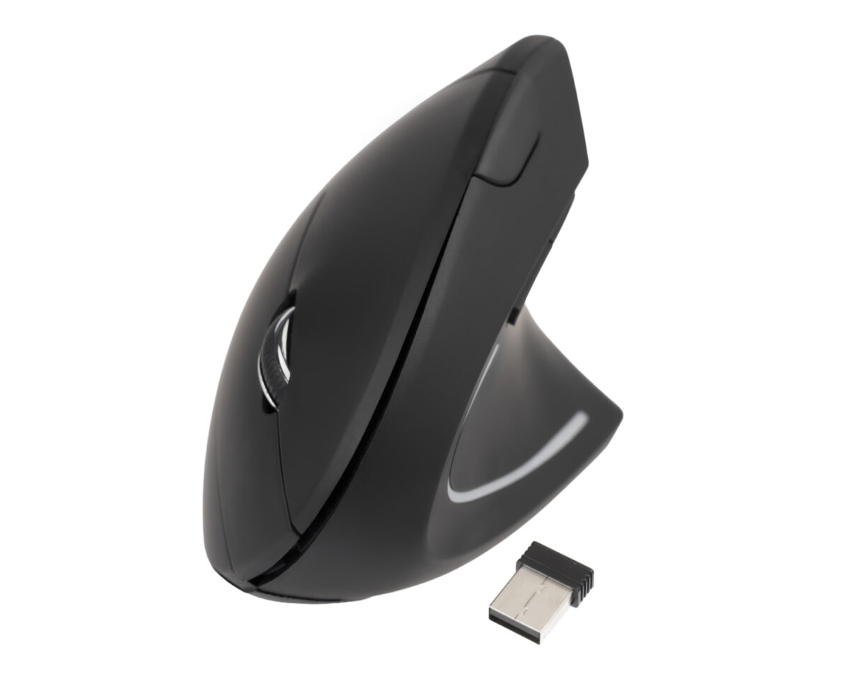 Alternative view of Ratón Vertical TooQ RF Wireless Negro (TQMWG-1104-B)