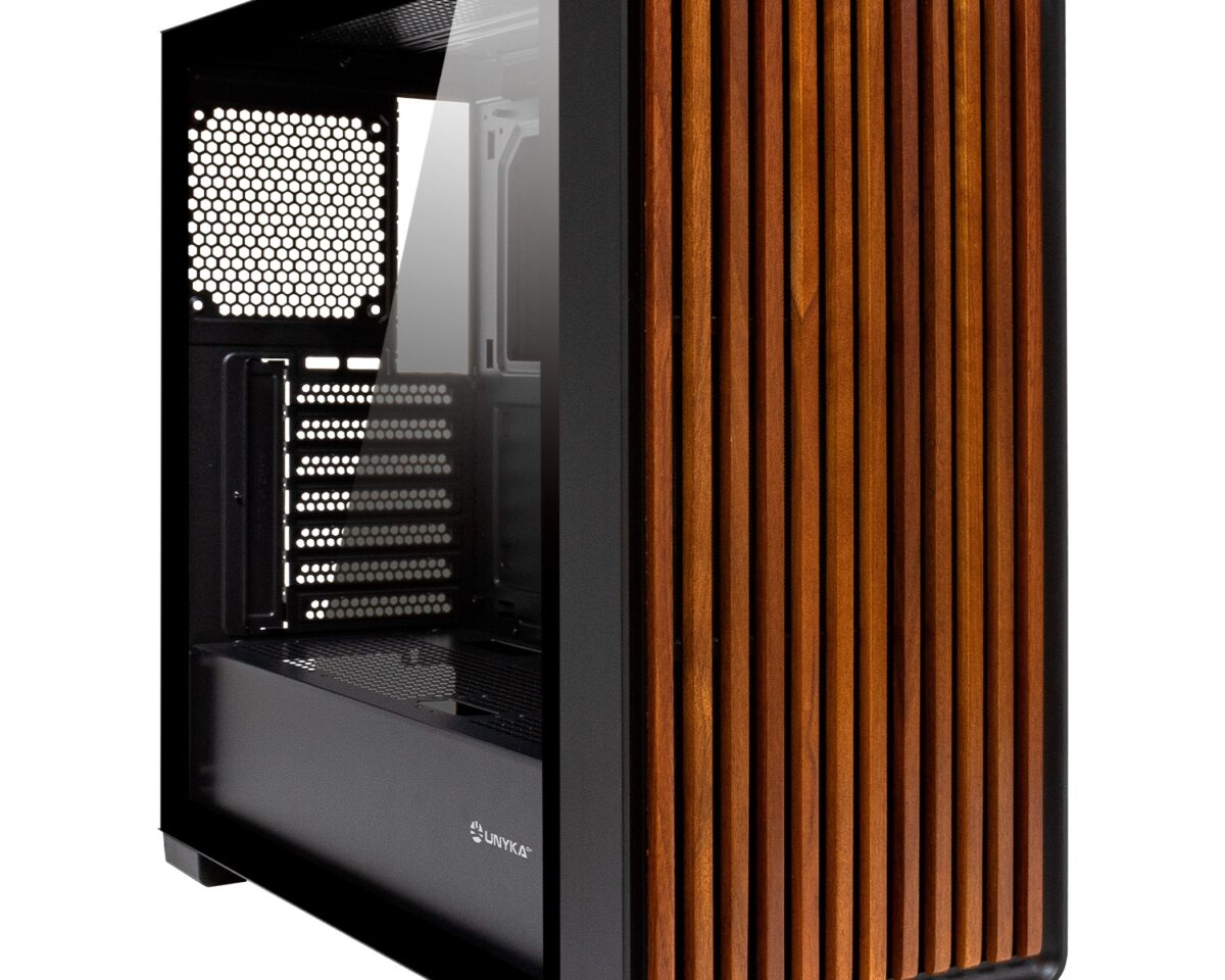Alternative view of Caja UNYKA Revelat Madeira USB-A/C ATX Negra (UK121804)
