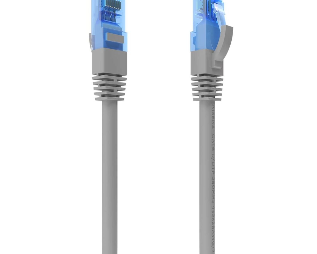 Alternative view of Cable AISENS RJ45 Cat.6 AWG26 CCA 1.5m Gris (A135-0776)
