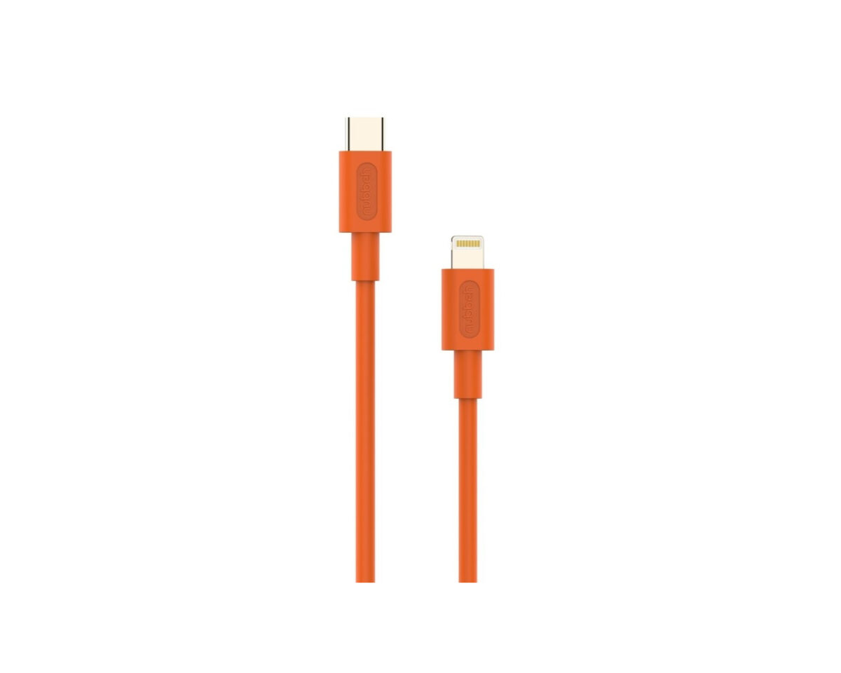 Alternative view of Cable NUBBEH USB-C/Lightning 1m Naranja (NBTCABLCLO1)