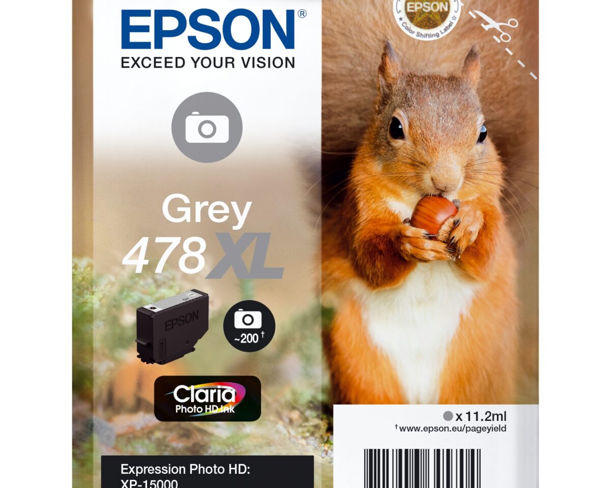 Alternative view of Tinta Epson 478XL Claria Photo HD Gris (C13T04F64010)