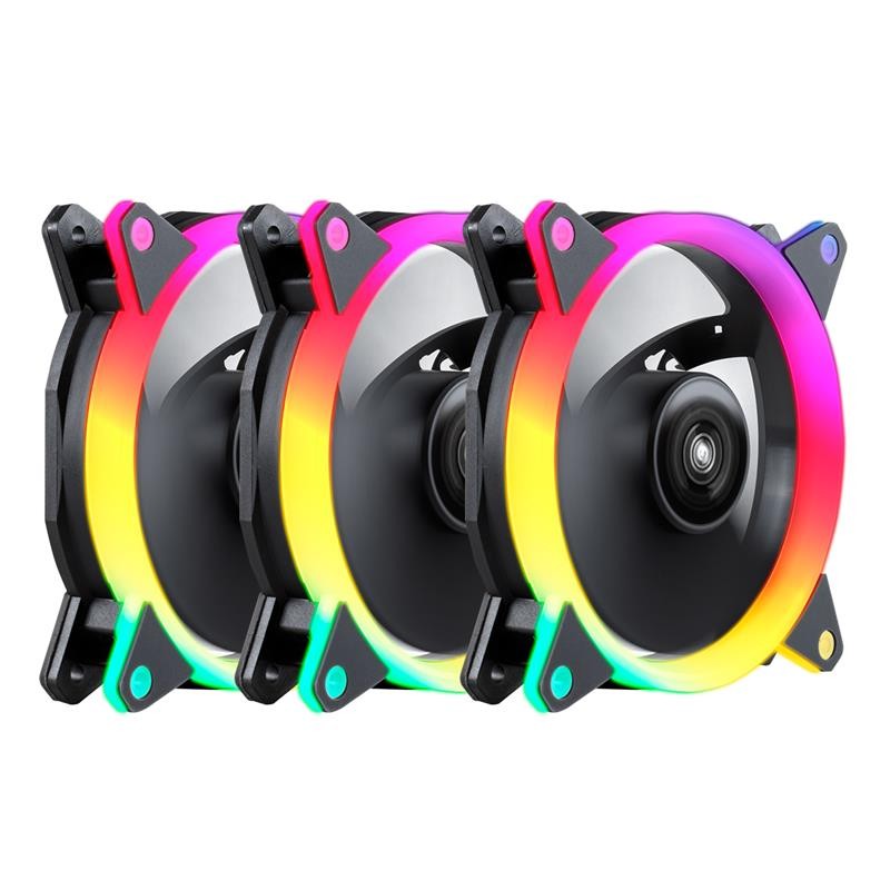 PACK 3 VENTILADORES 12CM UNYKACH CANDY 30 ARGB + CONTROLADORA - Imagen 10