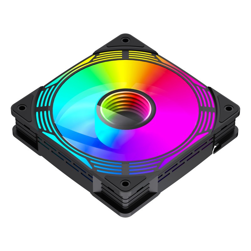 Alternative view of VENTILADOR GM 12CM ADICIONAL GAMING CHASIS ARGB REVERSED SILENCIOSO BLACK