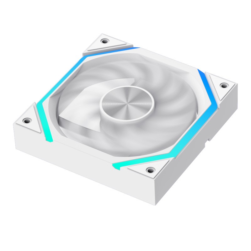 VENTILADOR GM 12CM ADICIONAL GAMING CHASIS ARGB SILENCIOSO WHITE - Imagen 6