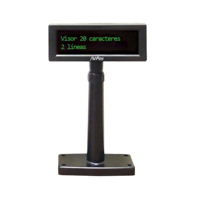 Alternative view of VISOR AVPOS VFD220 USB BLACK 2X20 3YR GARANTIA