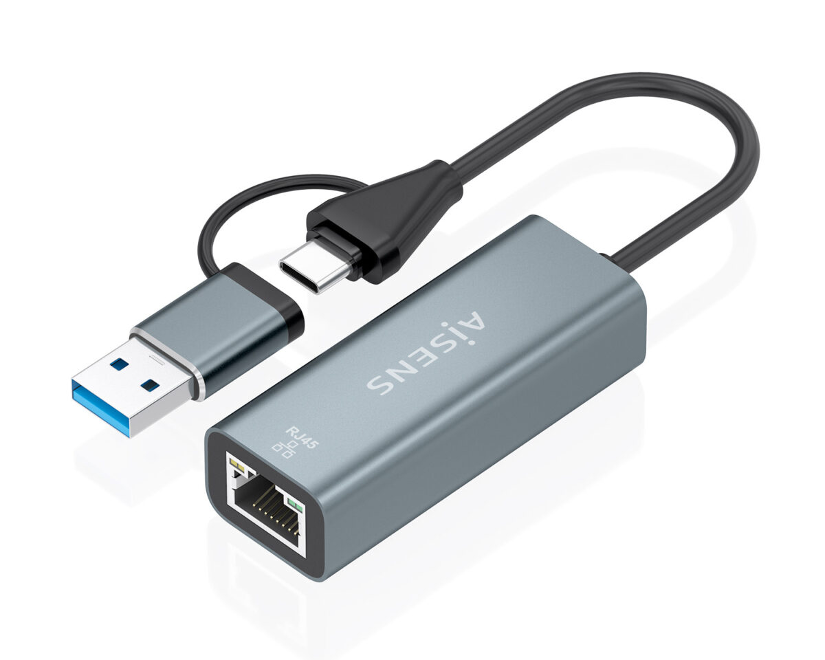 Alternative view of Conversor AISENS USB-A/USB-C a RJ45 Gris (A109-1032)
