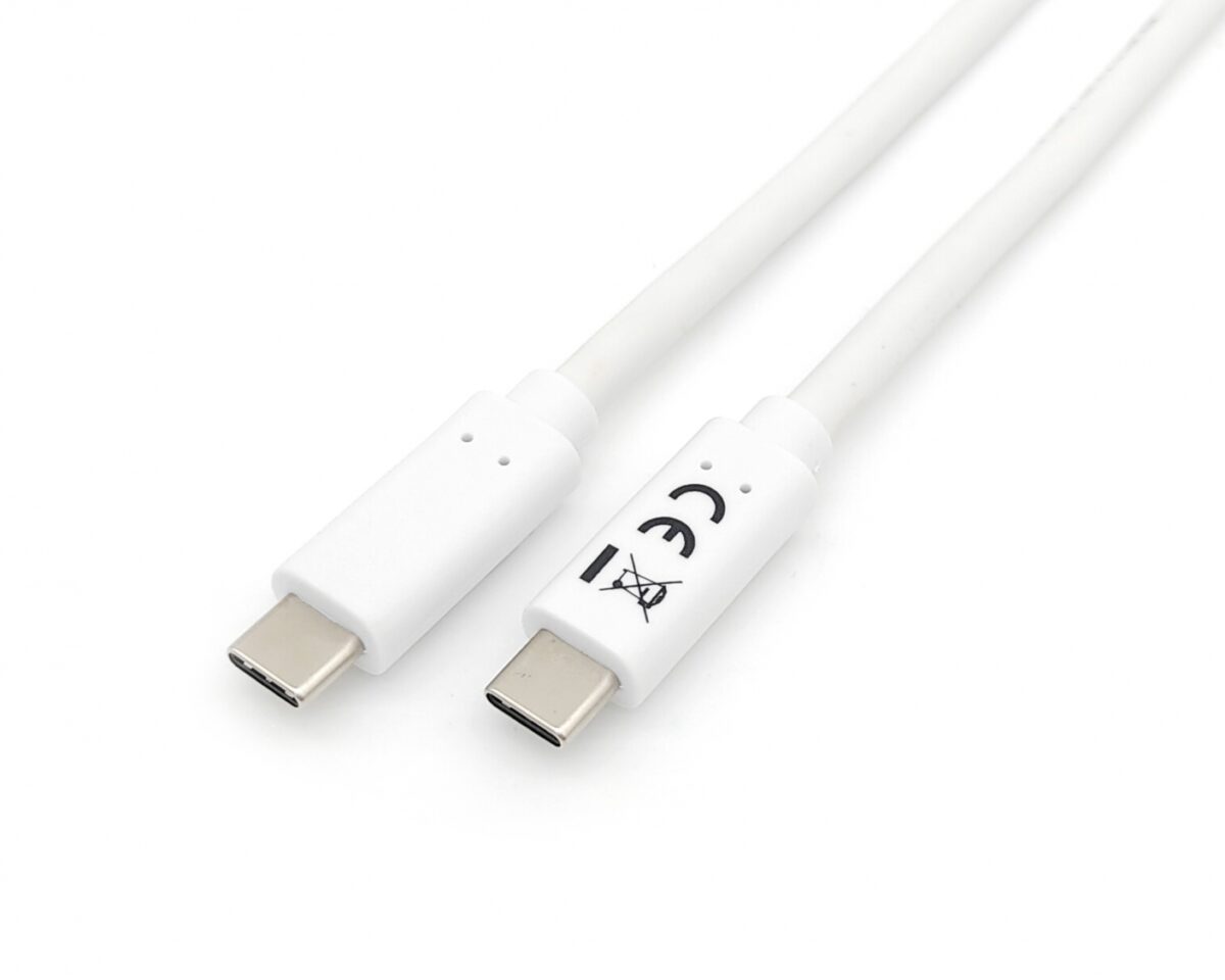 Alternative view of Cable EQUIP USB-C/M a USB-C/M 60W 2m Blanco (128362)