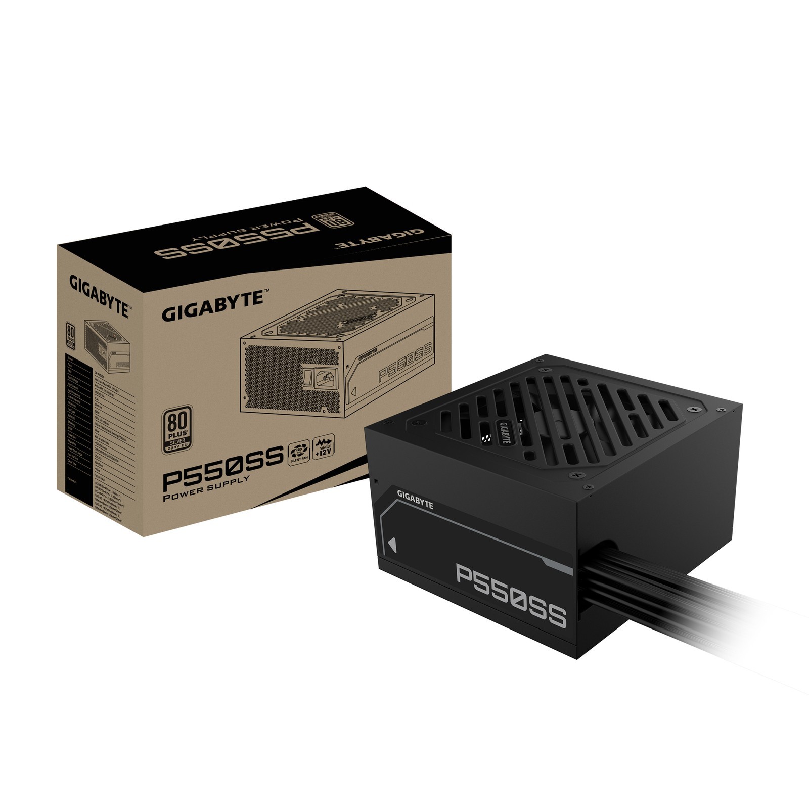 FUENTE DE ALIMENTACION GIGABYTE 650W 80+ ATX SILVER