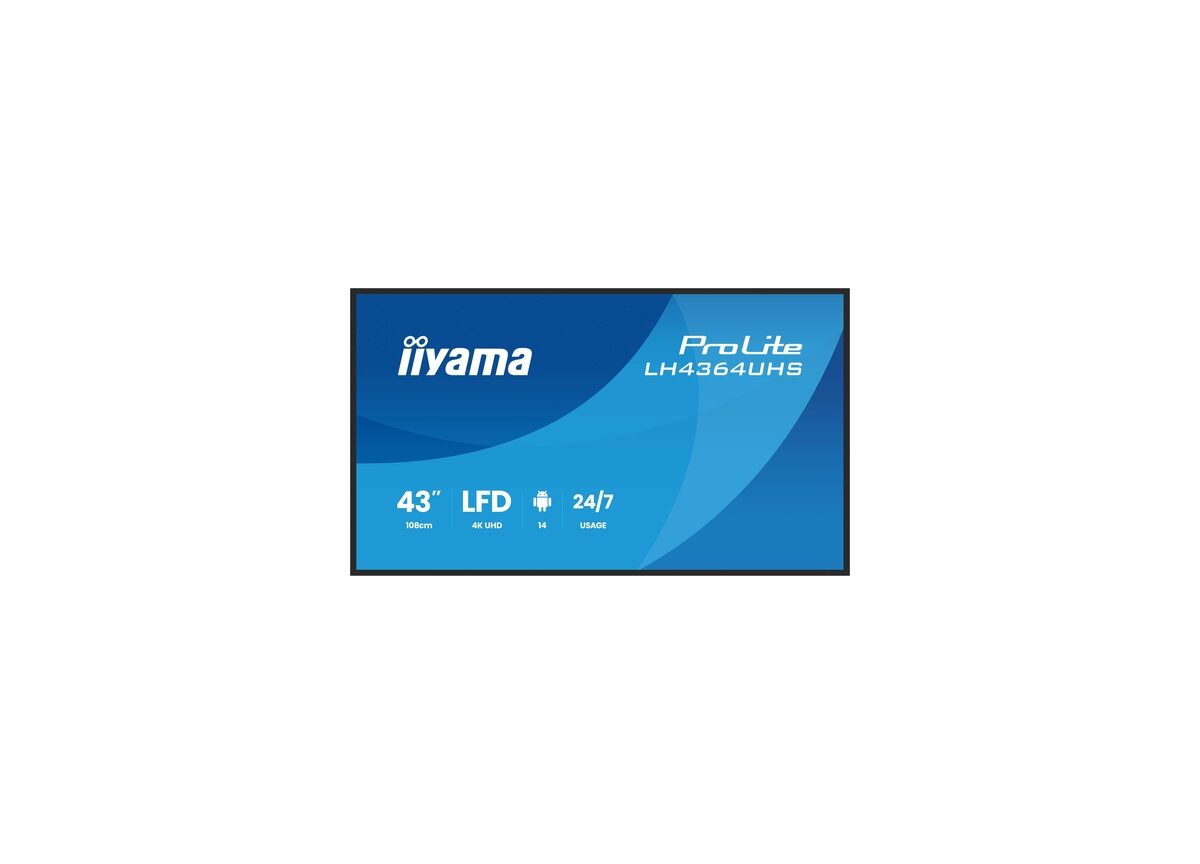 Alternative view of Pantalla iiYama 43" 4K UHD Android OS (LH4364UHS-B1AG)