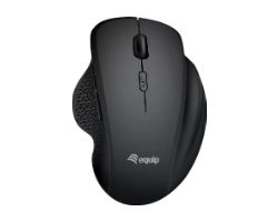 Ratón EQUIP Ergonómico RF Wireless BT 1600dpi Negro