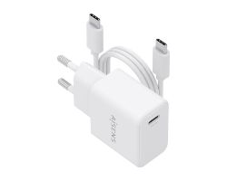 Cargador Pared AISENS GaN 20W 1xUSB-C Cable 1m Blanco