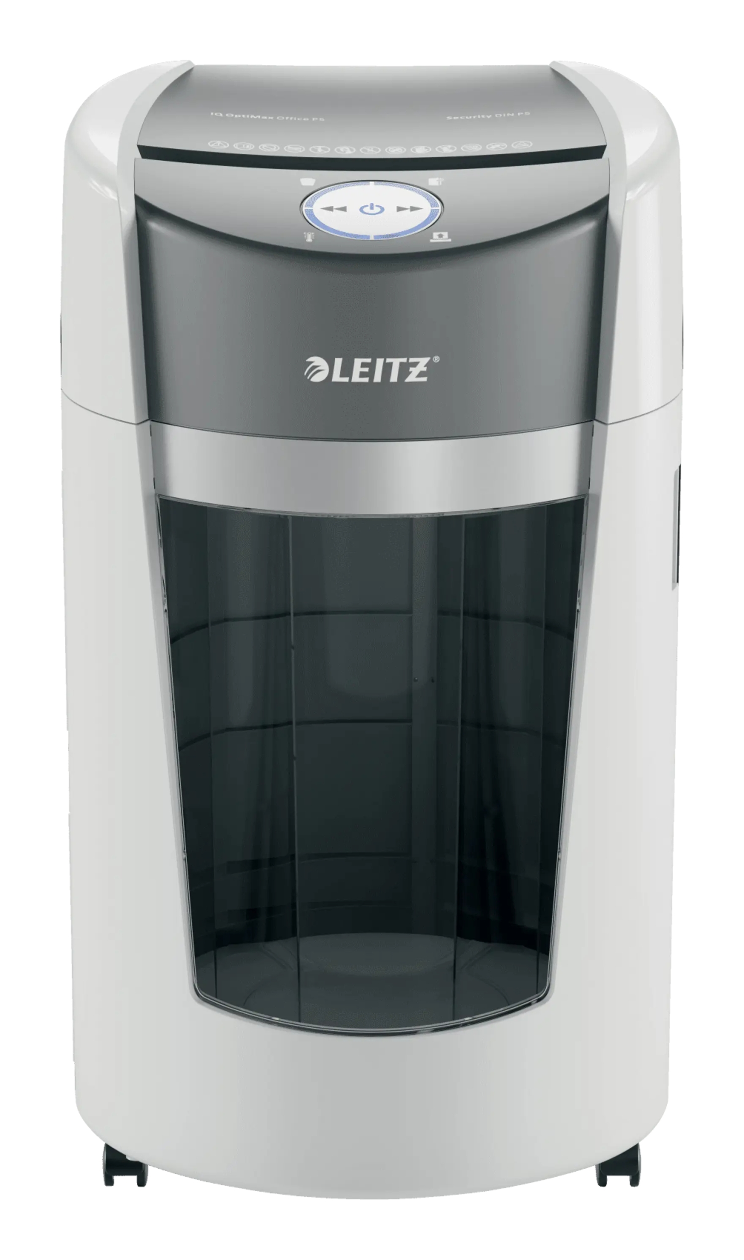 Destructora Leitz IQ OptiMax Office P5 35L Blanca - Imagen 2
