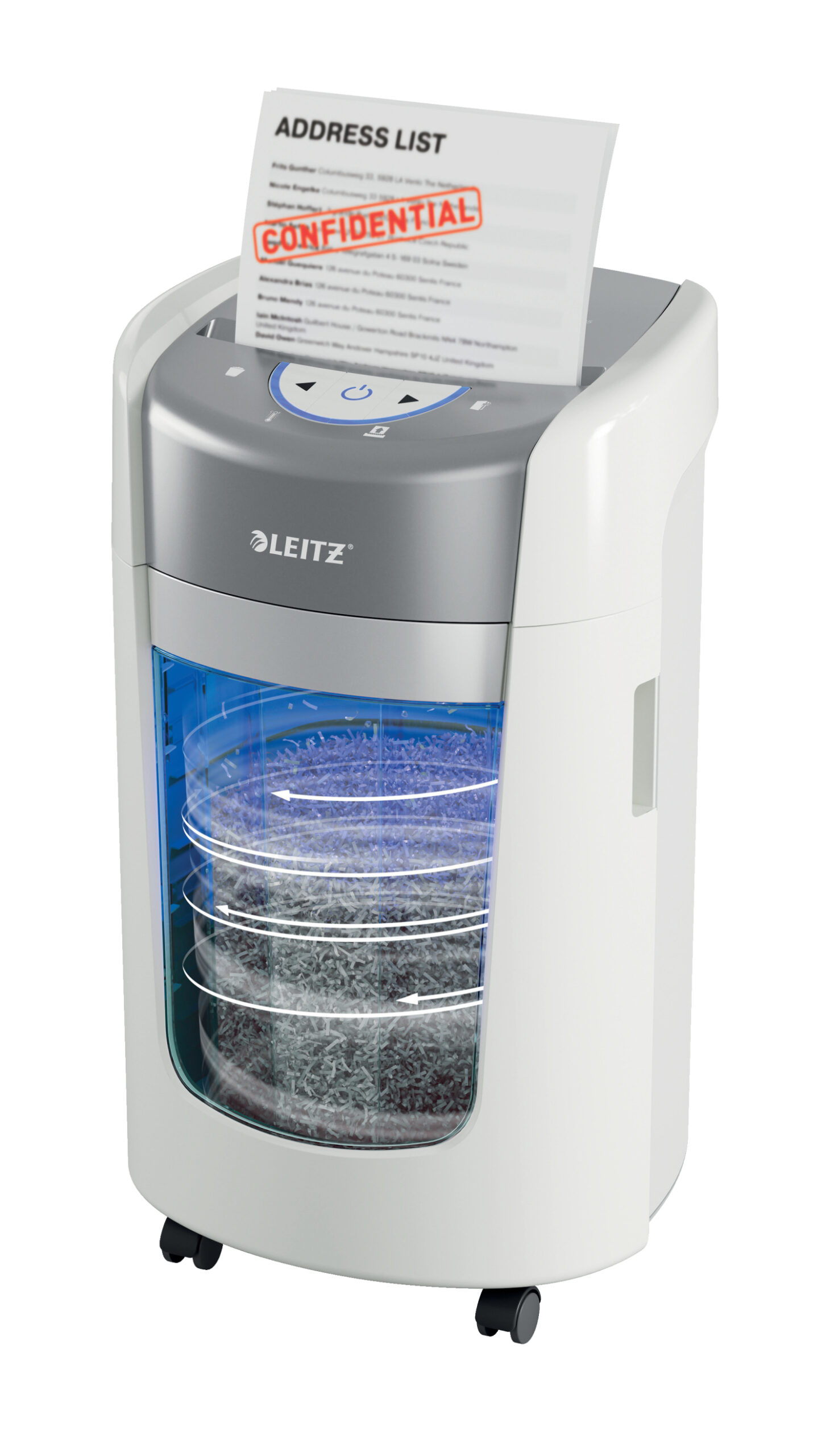 Destructora Leitz IQ OptiMax Home Office P5 15L Blanca - Imagen 2