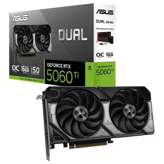TARJETA DE VIDEO NVIDIA ASUS RTX 5060 TI DUAL OC 16GB GDDR7